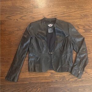 Harley-Davidson Women's Super Chic Black Super Soft Leather Jacket New Size XL